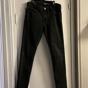 Hollister Men's Jet Black Skinny Jeans